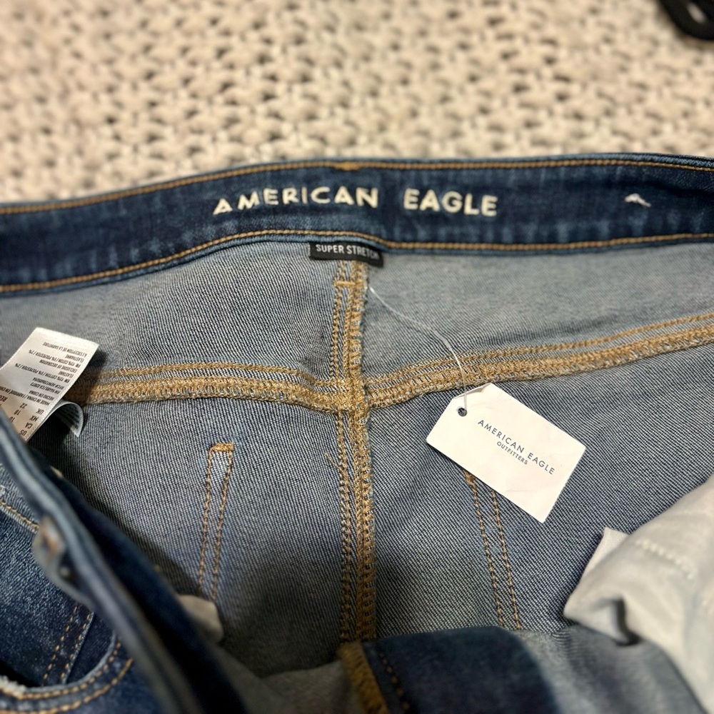 American Eagle Outfitters Highest Rise Flare Blue Jeans - Picture 7 of 8